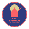 Evil Samurai on vespa Sticker