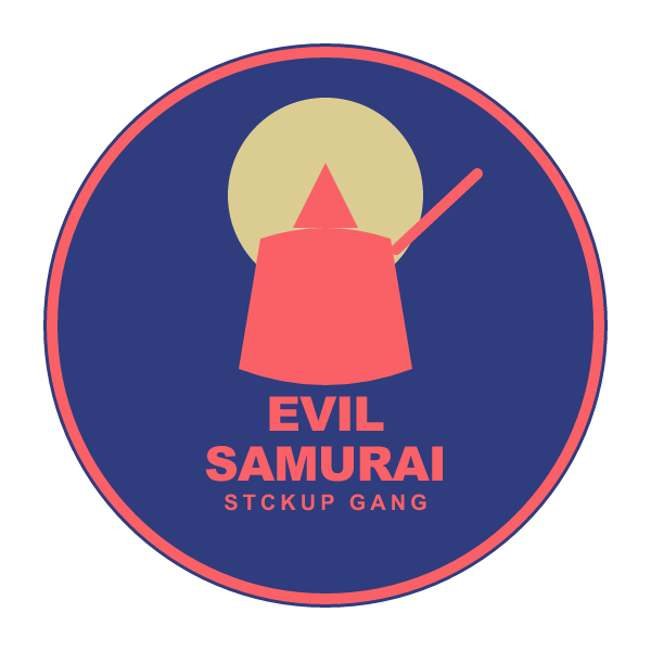 Evil Samurai on vespa Sticker