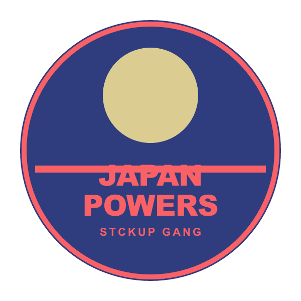 Japan Powers Glitter Sticker