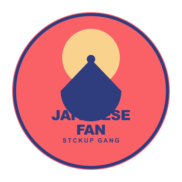 Japanese Fan Sticker