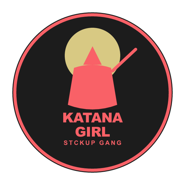 Katana Girl Sticker